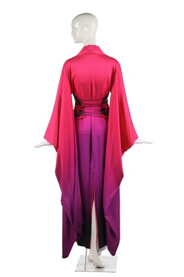 Lot 427 - An Alexander McQueen dégradé crêpe kimono ensemble, 'La Dame Bleue', Spring-Summer 2008