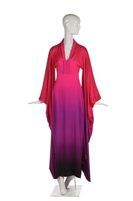Lot 427 - An Alexander McQueen dégradé crêpe kimono ensemble, 'La Dame Bleue', Spring-Summer 2008