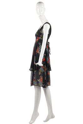 Lot 332 - An Ossie Clark/Celia Birtwell for Radley floral printed chiffon dress, mid-1970s
