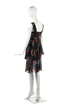 Lot 332 - An Ossie Clark/Celia Birtwell for Radley floral printed chiffon dress, mid-1970s