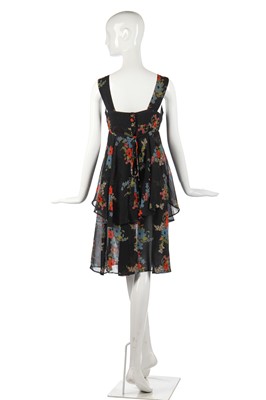 Lot 332 - An Ossie Clark/Celia Birtwell for Radley floral printed chiffon dress, mid-1970s