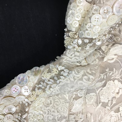 Lot 431 - Alexander McQueen by Sarah Burton beaded and embroidered ivory organza cocktail dress, Spring-Summer 2011