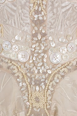 Lot 431 - Alexander McQueen by Sarah Burton beaded and embroidered ivory organza cocktail dress, Spring-Summer 2011