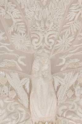 Lot 431 - Alexander McQueen by Sarah Burton beaded and embroidered ivory organza cocktail dress, Spring-Summer 2011