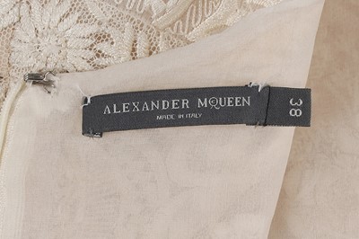 Lot 431 - Alexander McQueen by Sarah Burton beaded and embroidered ivory organza cocktail dress, Spring-Summer 2011