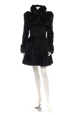 Lot 104 - Alexander McQueen by Sarah Burton trimmed fur and fox fur coat, circa 2014