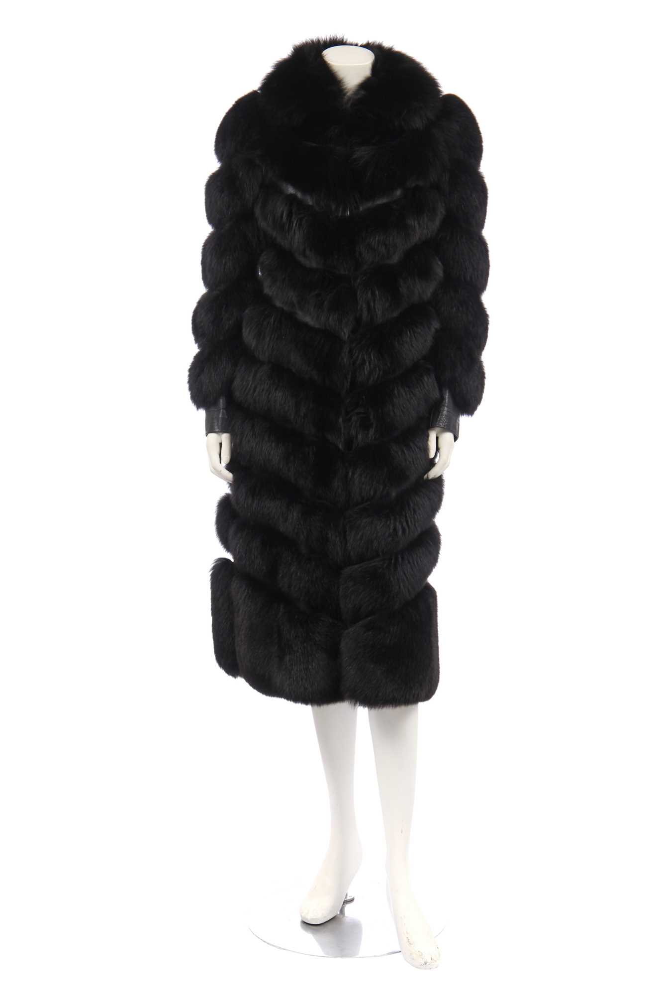 Lot 105 - Alexander McQueen by Sarah Burton fox fur and leather coat, circa 2014