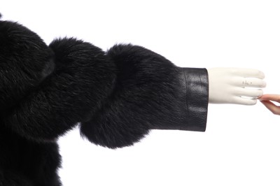 Lot 105 - Alexander McQueen by Sarah Burton fox fur and leather coat, circa 2014