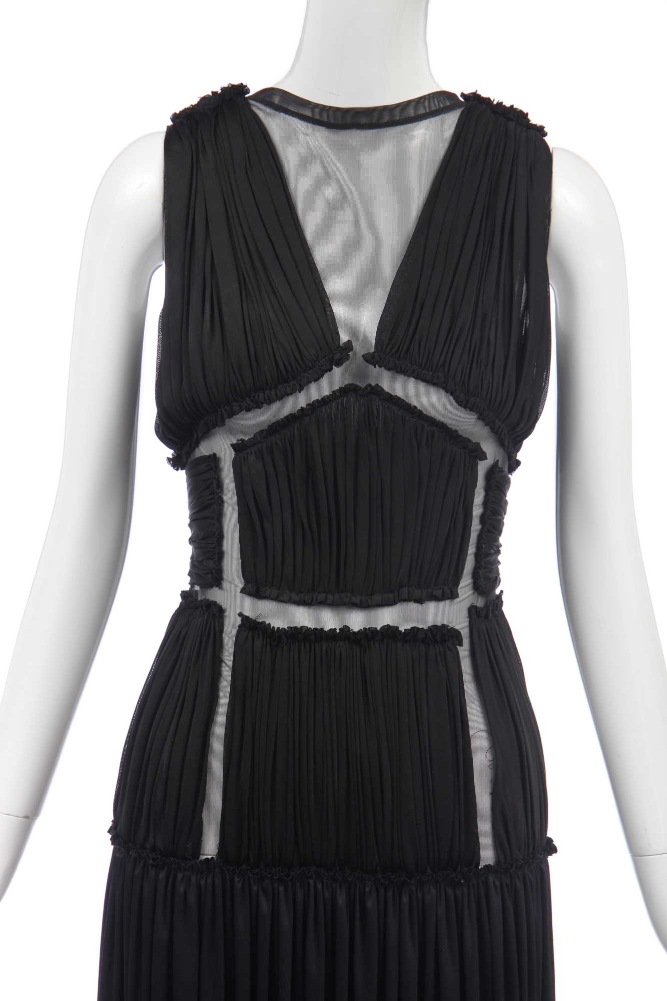 Lot 122 - An Alexander McQueen black jersey dress, probably 'Pantheon as Lecum' collection, Autumn-Winter 2004