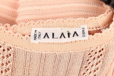 Lot 170 - An Azzedine Alaïa knitted pink silk dress, 2000s