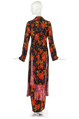 Lot 404 - A Rei Kawakubo for Comme des Garçons tropical floral printed rayon two-piece ensemble, 'Synergy' collection, Autumn-Winter 1993