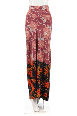 Lot 404 - A Rei Kawakubo for Comme des Garçons tropical floral printed rayon two-piece ensemble, 'Synergy' collection, Autumn-Winter 1993