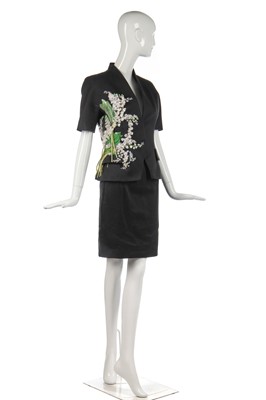 Lot 398 - A Christian Dior by Gianfranco Ferré 'Lily of the Valley' suit, circa 1990