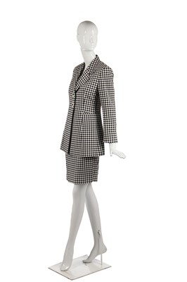 Lot 399 - A Christian Dior by Gianfranco Ferré acid-green satin suit, early 1990s