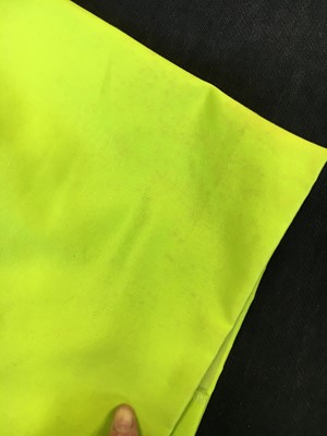 Lot 399 - A Christian Dior by Gianfranco Ferré acid-green satin suit, early 1990s