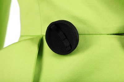Lot 399 - A Christian Dior by Gianfranco Ferré acid-green satin suit, early 1990s