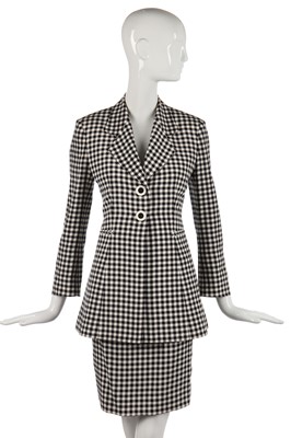 Lot 399 - A Christian Dior by Gianfranco Ferré acid-green satin suit, early 1990s
