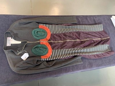 Lot 346 - A rare Jean Paul Gaultier ribbed jersey dress, 'Russian Constructivist' collection, Autumn-Winter 1986-87