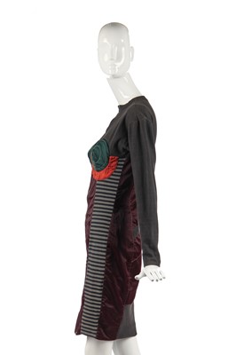 Lot 346 - A rare Jean Paul Gaultier ribbed jersey dress, 'Russian Constructivist' collection, Autumn-Winter 1986-87