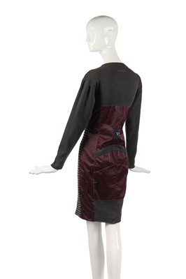 Lot 346 - A rare Jean Paul Gaultier ribbed jersey dress, 'Russian Constructivist' collection, Autumn-Winter 1986-87