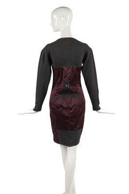 Lot 346 - A rare Jean Paul Gaultier ribbed jersey dress, 'Russian Constructivist' collection, Autumn-Winter 1986-87
