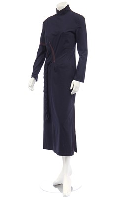 Lot 189 - A Yohji Yamamoto navy cotton dress, 2000s