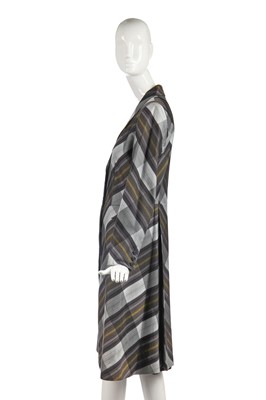 Lot 411 - An Alexander McQueen woven striped frock coat, Eshu collection, Autumn-Winter 2000