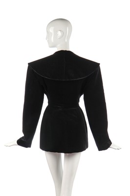 Lot 438 - Schiaparelli haute couture by Daniel Roseberry black velvet jacket/dress, Autumn-Winter 2021-22