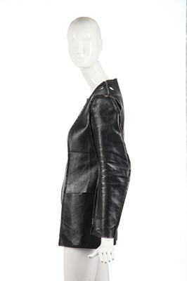 Lot 406 - A Martin Margiela 'Flat' leather jacket and metal hook, Spring-Summer 1998