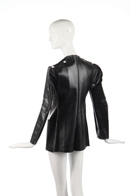 Lot 406 - A Martin Margiela 'Flat' leather jacket and metal hook, Spring-Summer 1998