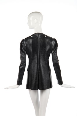 Lot 406 - A Martin Margiela 'Flat' leather jacket and metal hook, Spring-Summer 1998