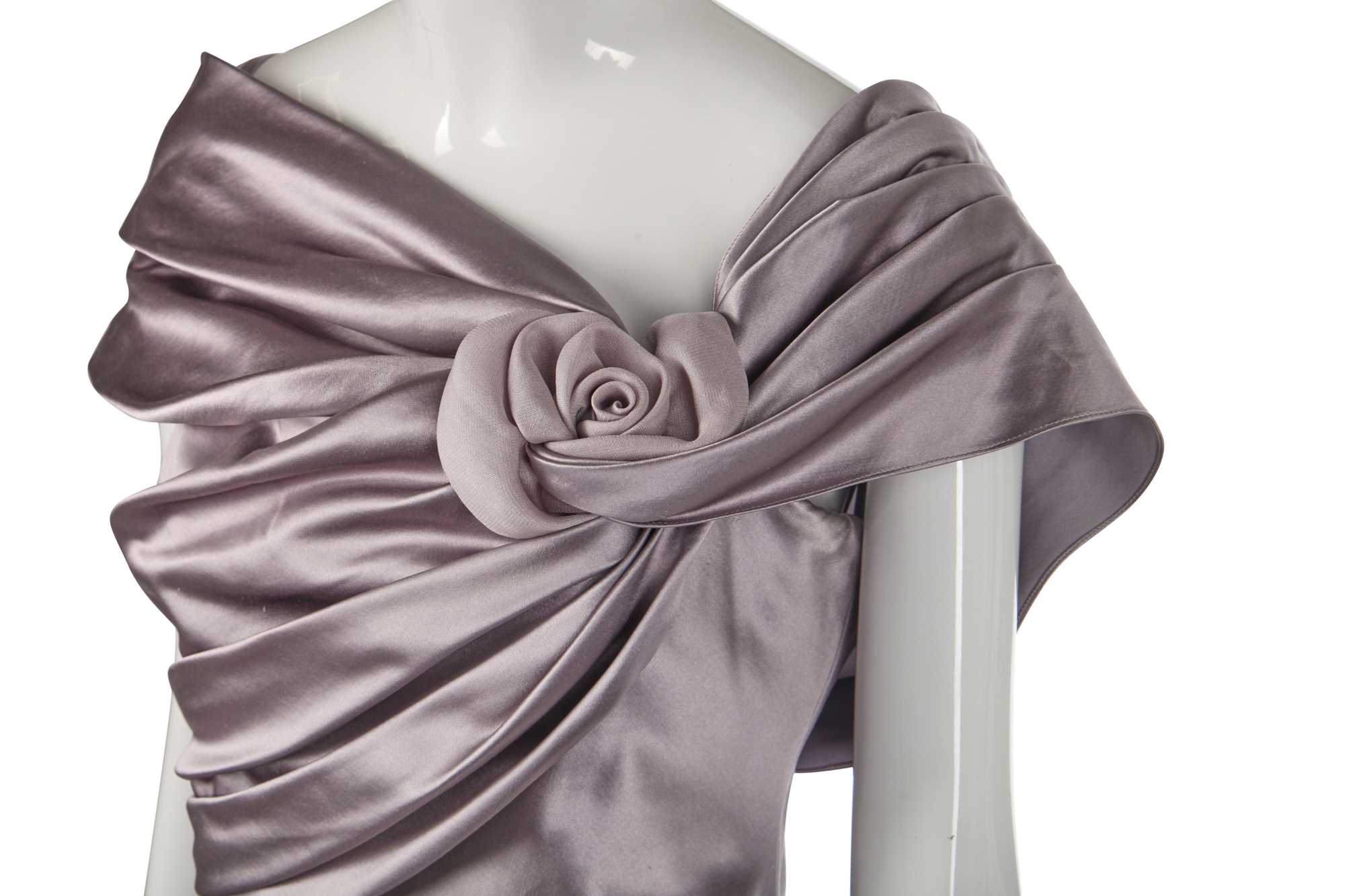 Lot 435 - A Christian Dior by John Galliano grey satin evening gown, Spring-Summer 2008