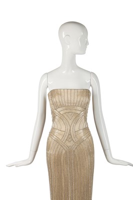 Lot 439 - A Versace bugle-beaded sheath, circa 2006
