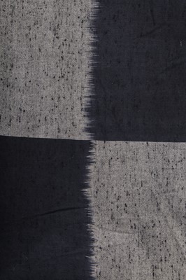 Lot 342 - An Issey Miyake cotton ensemble in shades of blue-black and grey, circa 1985