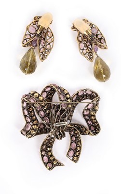 Lot 63 - An Iradj Moini bow-shaped brooch, 1990s,...