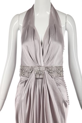 Lot 435 - A Christian Dior by John Galliano grey satin evening gown, 2009