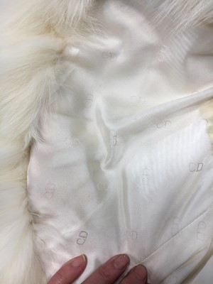 Lot 97 - A Christian Dior arctic fox and astrakhan fur capelet, 1970s
