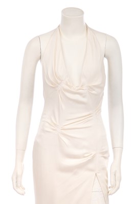 Lot 172 - A Versace ivory satin evening gown, circa 2000