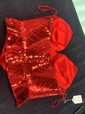 Lot 171 - A Thierry Mugler red sequined bustier, Autumn-Winter 2001-02