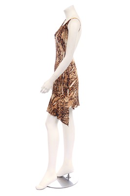 Lot 142 - A Christian Dior by John Galliano floral and leopard print jersey dress, Autumn-Winter 2000-01