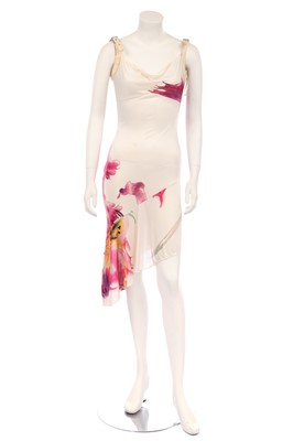 Lot 142 - A Christian Dior by John Galliano floral and leopard print jersey dress, Autumn-Winter 2000-01
