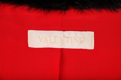 Lot 161 - A Valentino scarlet wool and mink suit, circa 2000