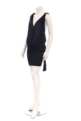 Lot 141 - A Christian Dior by John Galliano black jersey cocktail dress, 'Fetish and Japan' collection, Autumn-Winter 2003-04