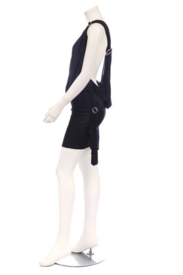 Lot 141 - A Christian Dior by John Galliano black jersey cocktail dress, 'Fetish and Japan' collection, Autumn-Winter 2003-04