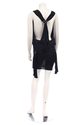 Lot 141 - A Christian Dior by John Galliano black jersey cocktail dress, 'Fetish and Japan' collection, Autumn-Winter 2003-04