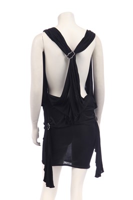 Lot 141 - A Christian Dior by John Galliano black jersey cocktail dress, 'Fetish and Japan' collection, Autumn-Winter 2003-04