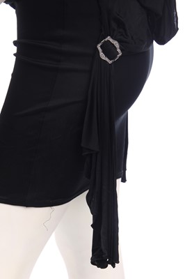 Lot 141 - A Christian Dior by John Galliano black jersey cocktail dress, 'Fetish and Japan' collection, Autumn-Winter 2003-04
