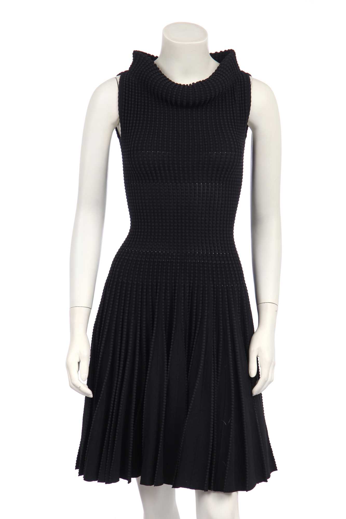 Lot 169 - An Azzedine Alaïa ribbed black viscose dress, modern