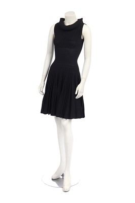 Lot 169 - An Azzedine Alaïa ribbed black viscose dress, modern