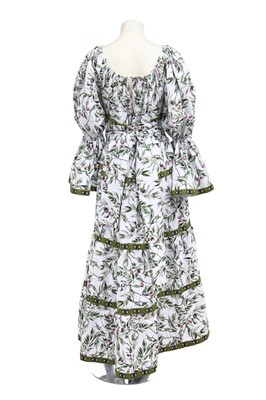 Lot 156 - A Flora Sardalos for Bertioli olive-printed cotton summer dress, modern